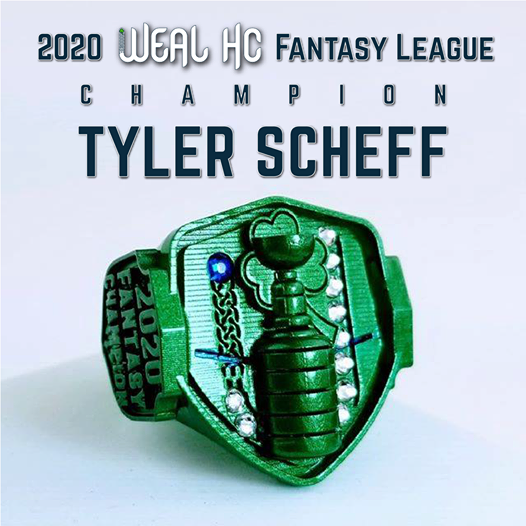 2019-2020 Weal HC <br>Fantasy League Champion<br> Tyler Scheff